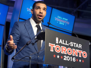 Toronto Raptors global ambassador Drake speaks at a news conference in Toronto on Monday September 30, 2013 to announce that the Raptors will host the 2016 NBA All Star Game. THE CANADIAN PRESS/Frank Gunn