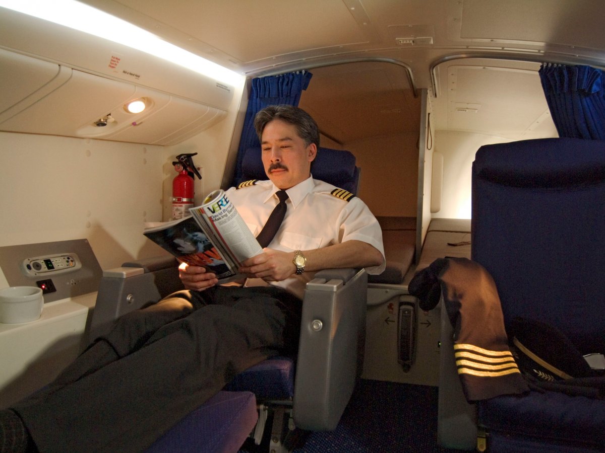 on-the-boeing-777-pilots-have-their-own-overhead-sleeping-compartments-which-feature-two-roomy-sleeping-berths-as-well-as-two-business-class-seats-and-enough-room-for-a-closet-sink-or-lavatory-depending-on-the-airline