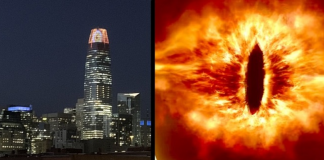 Mrakodrap v San Francisku dostal skutočne jedinečnú halloweensku výzdobu. Na jej vrchu sa zjavilo „OKO SAURONA“, ktoré poznáme z Pána prsteňov