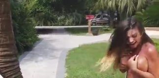 VIDEO: Slona zaujali dámske bikiny. Instagramovej modelke pri pózovaní začal chobotom vyzliekať horný diel plaviek